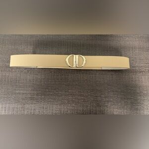 White House Black Market Cream Belt